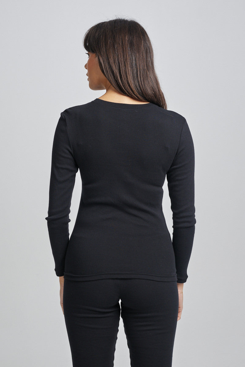 Soft Australian Cotton Long Sleeve Black