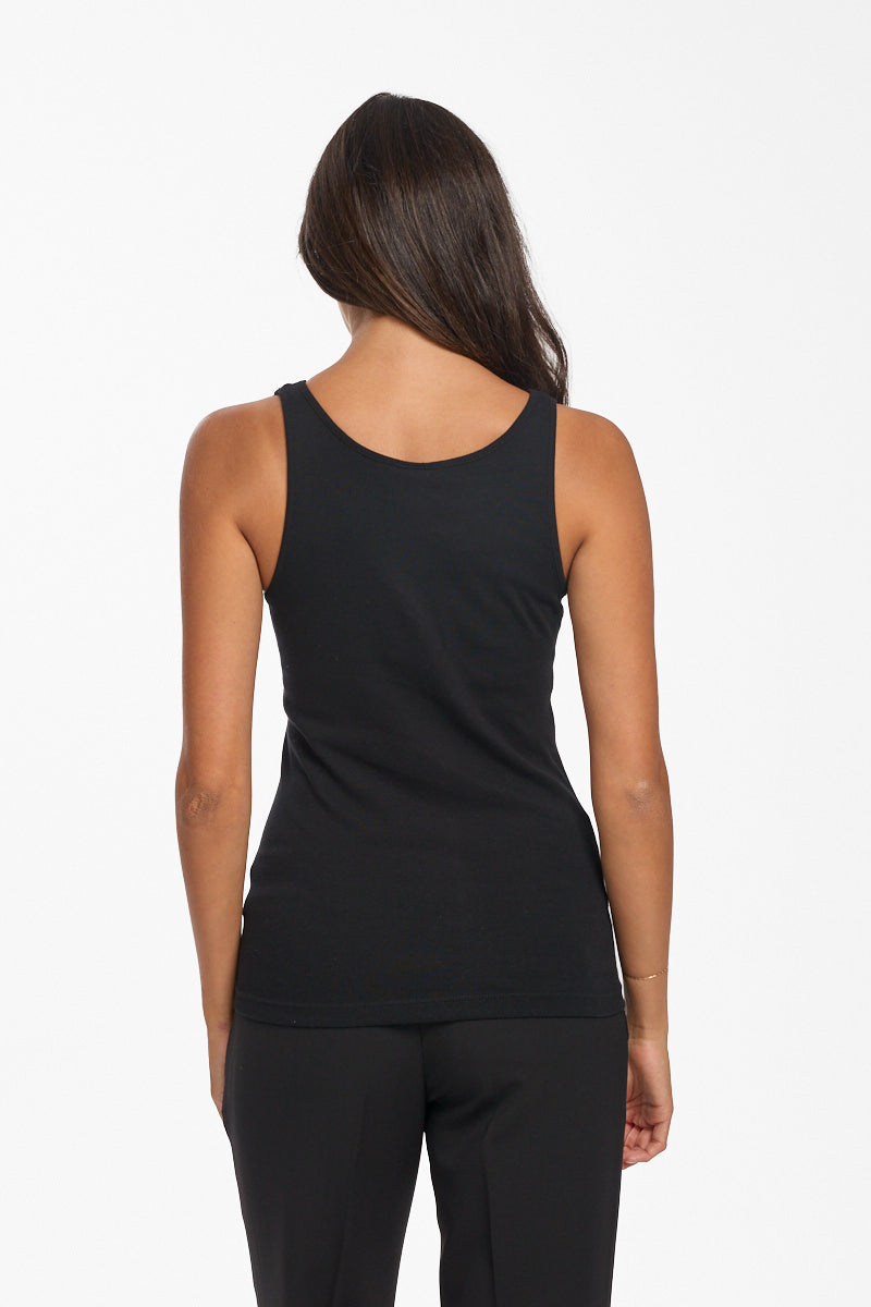 Soft Australian Cotton Vest - Black