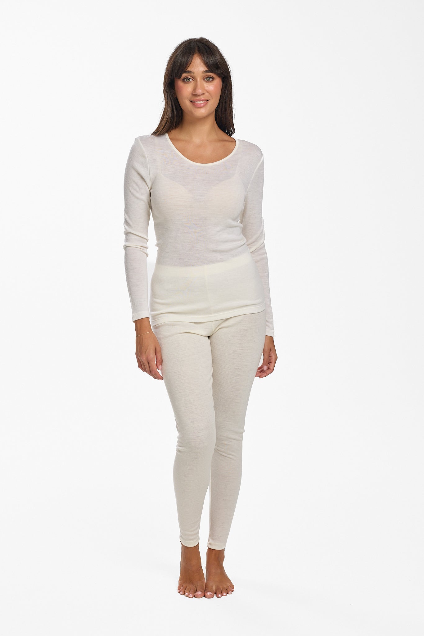 Pure Merino Wool 200gsm Long Sleeve - Ivory