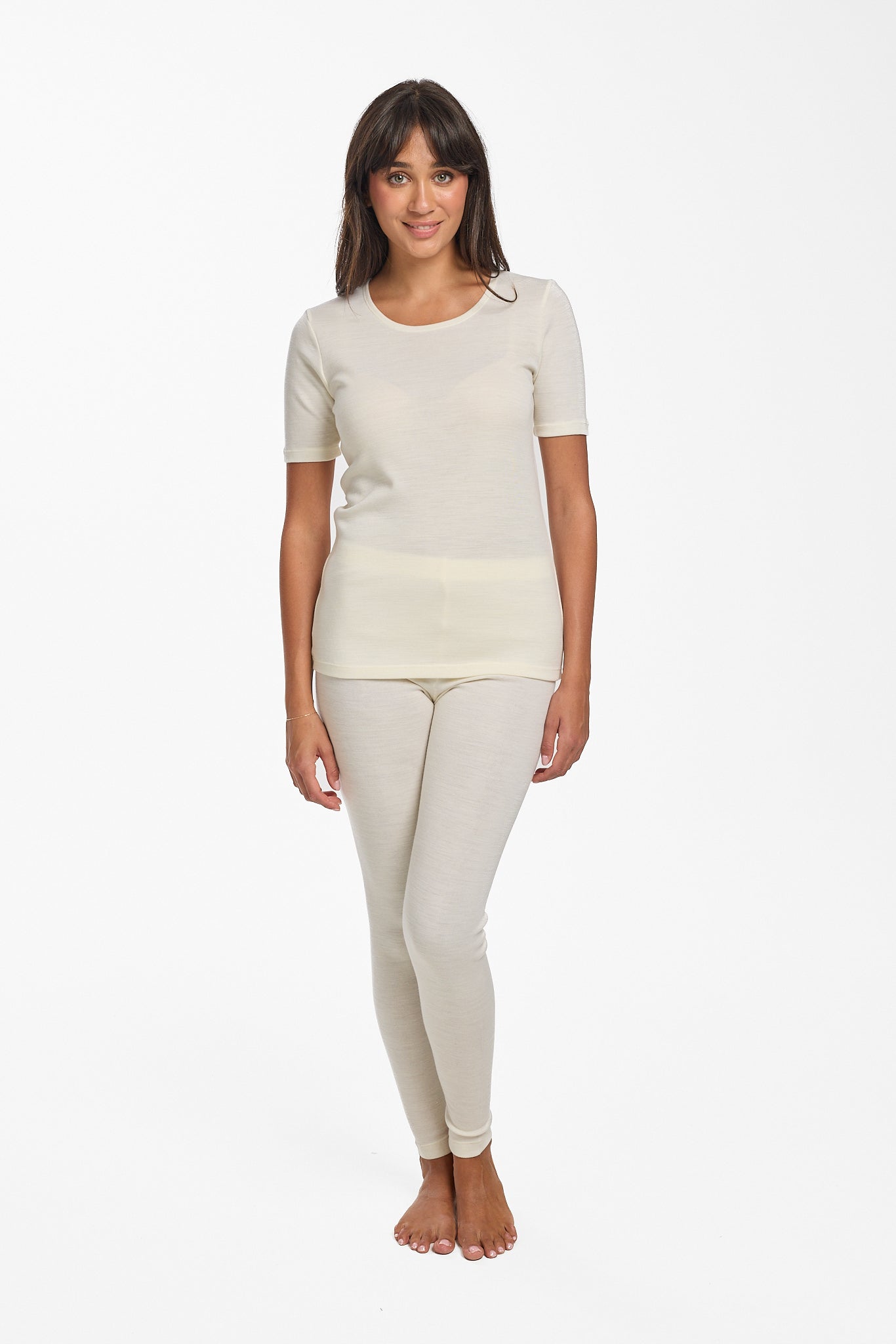 Pure Merino Wool 240gsm Short Sleeve Ivory