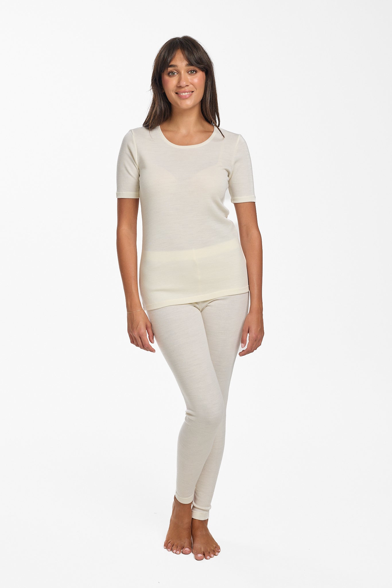 Pure Merino Wool 240gsm Short Sleeve Ivory