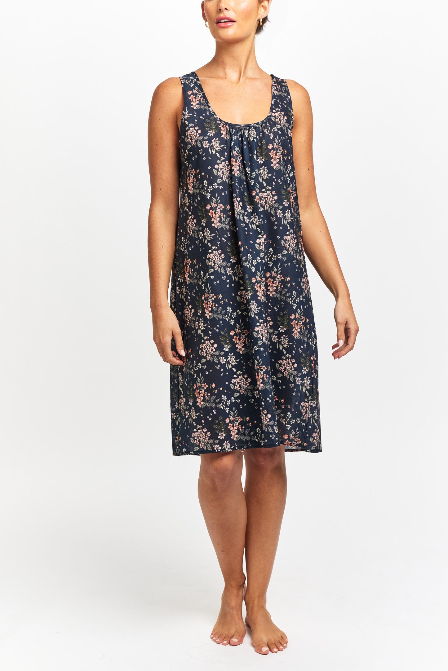 Morning Honey Cotton Voile Nightdress - Wild Posy