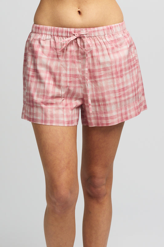Morning Honey Voile Boxer Short - Musk Gingham