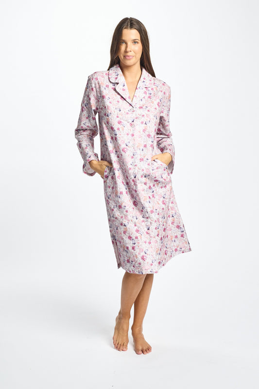 NEW Morning Honey Brushed Nightie - Pink Floral
