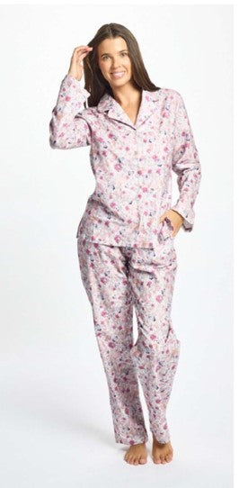 NEW Morning Honey Brushed Cotton Pink Floral