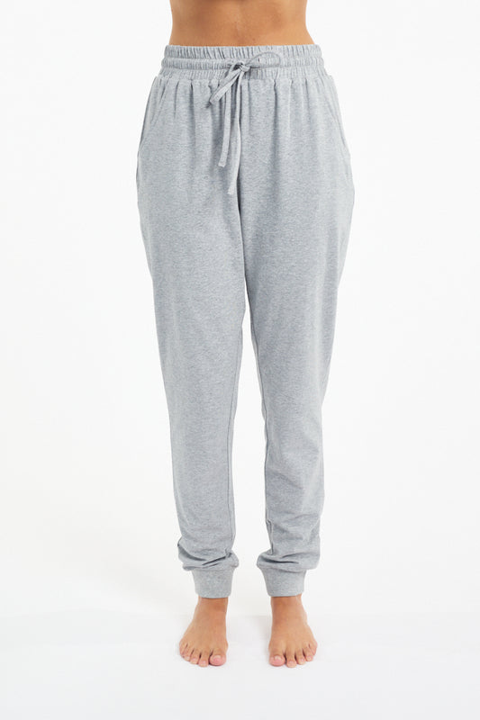 Morning Honey Cotton Sleep Pant - Grey Marle