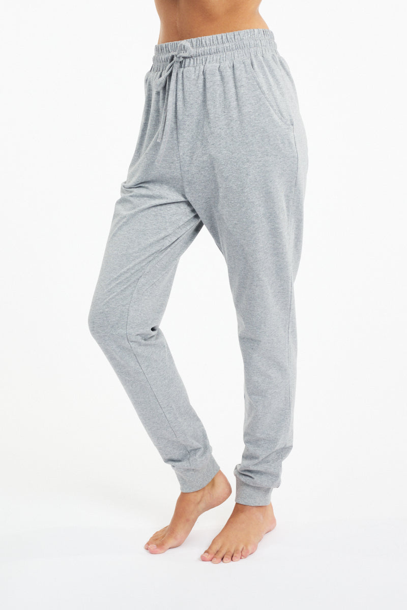 Morning Honey Cotton Sleep Pant - Grey Marle