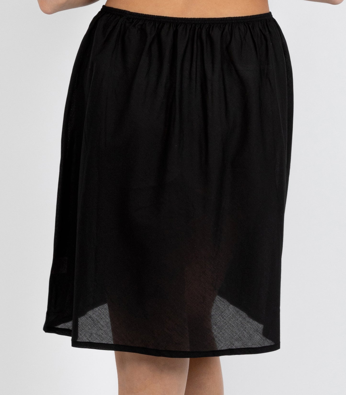 Cotton Voile Half Slip - Black