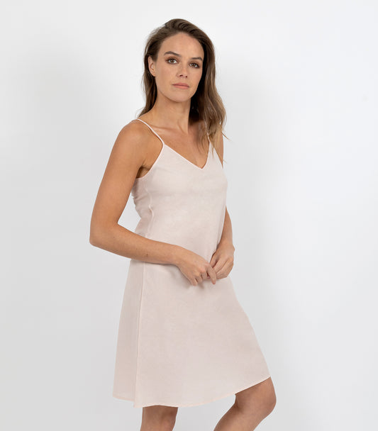 Cotton Voile Reversible Chemise - Nude