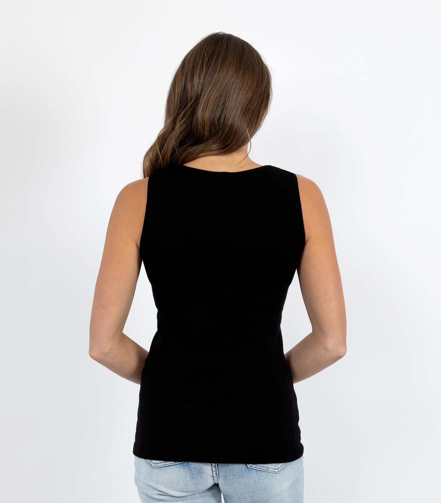 Pure Merino Wool 200gsm Vest - Black