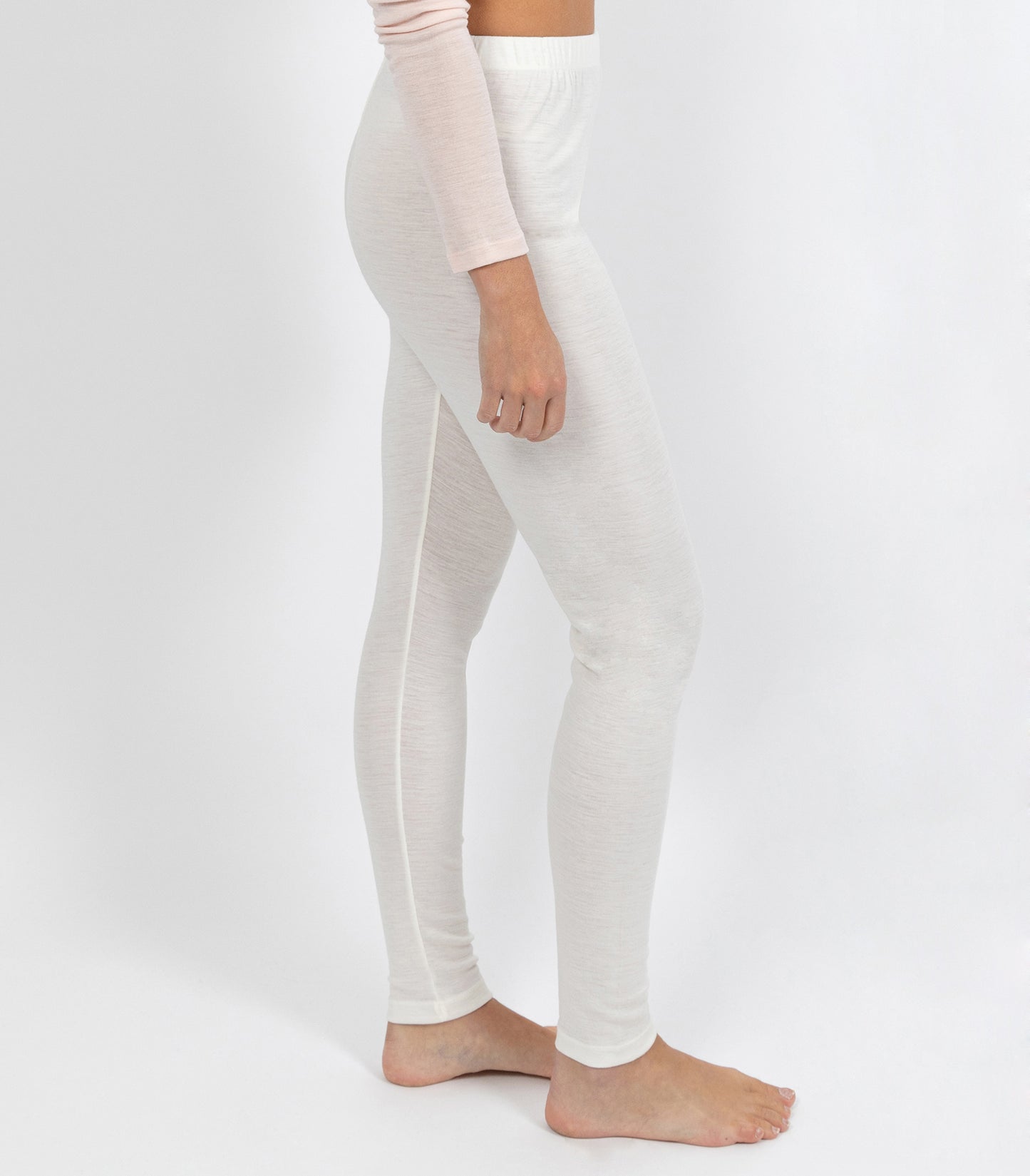 Pure Merino Wool 200gsm Legging - Ivory