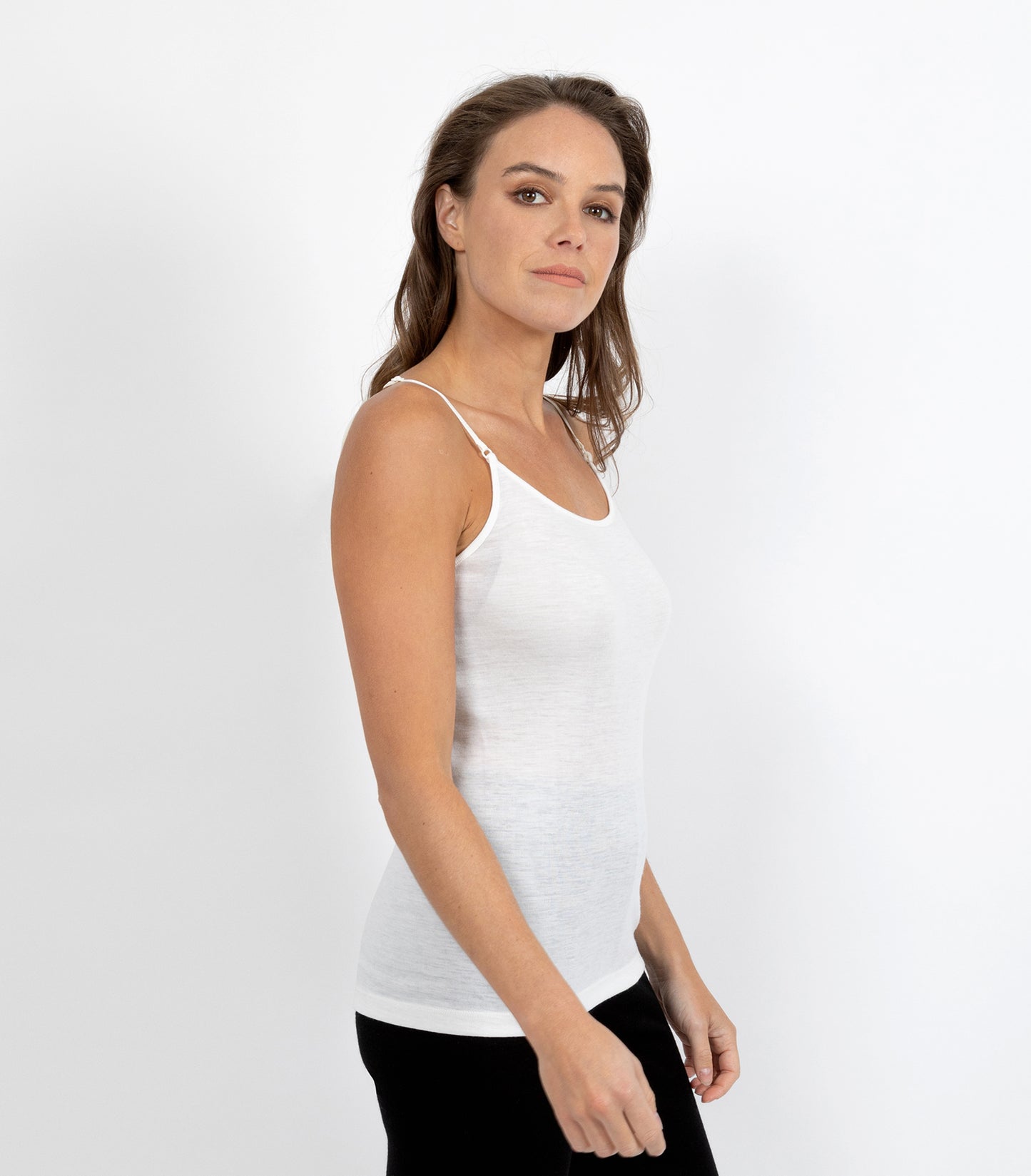 Pure Merino Wool 200gsm Camisole - Ivory