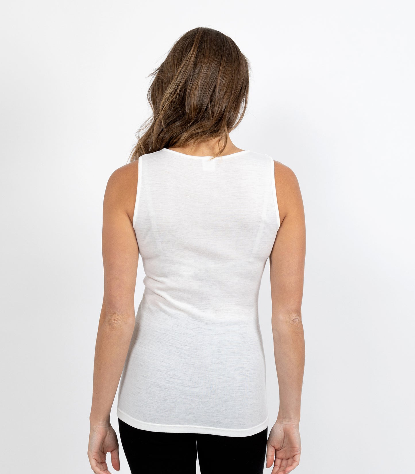 Pure Merino Wool 200gsm Vest with Motif - Ivory