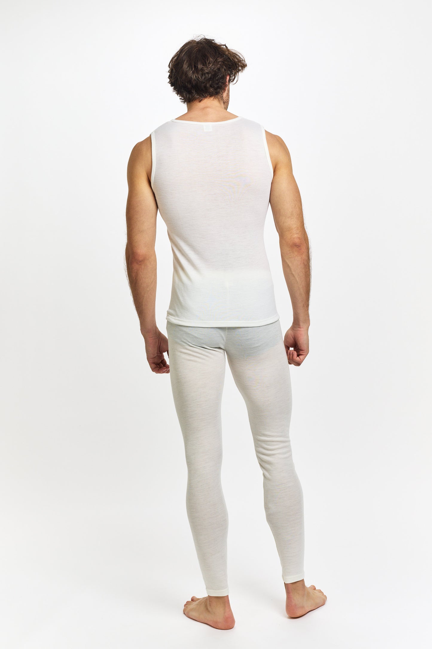Thermal Underwear Mens Pure Merino Wool Long John - Ivory