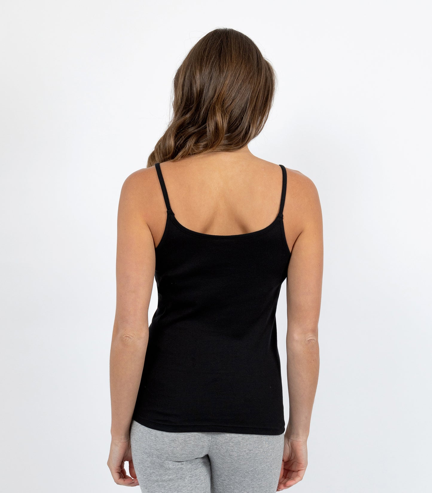 Soft Australian Cotton Camisole - Black