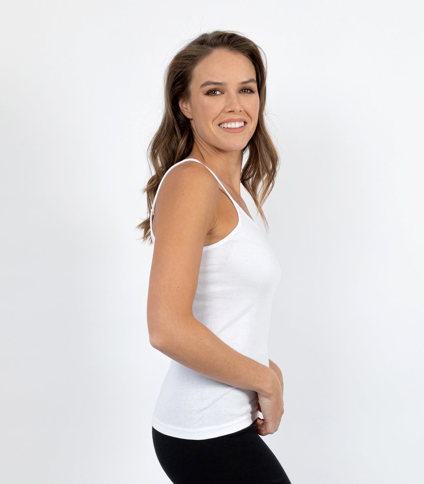 Soft Australian Cotton Camisole - White