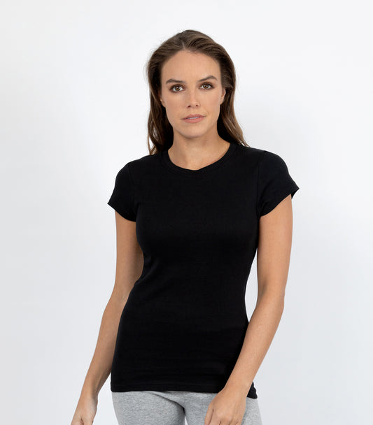 Organic Cotton Short Sleeve T-Shirt in Black