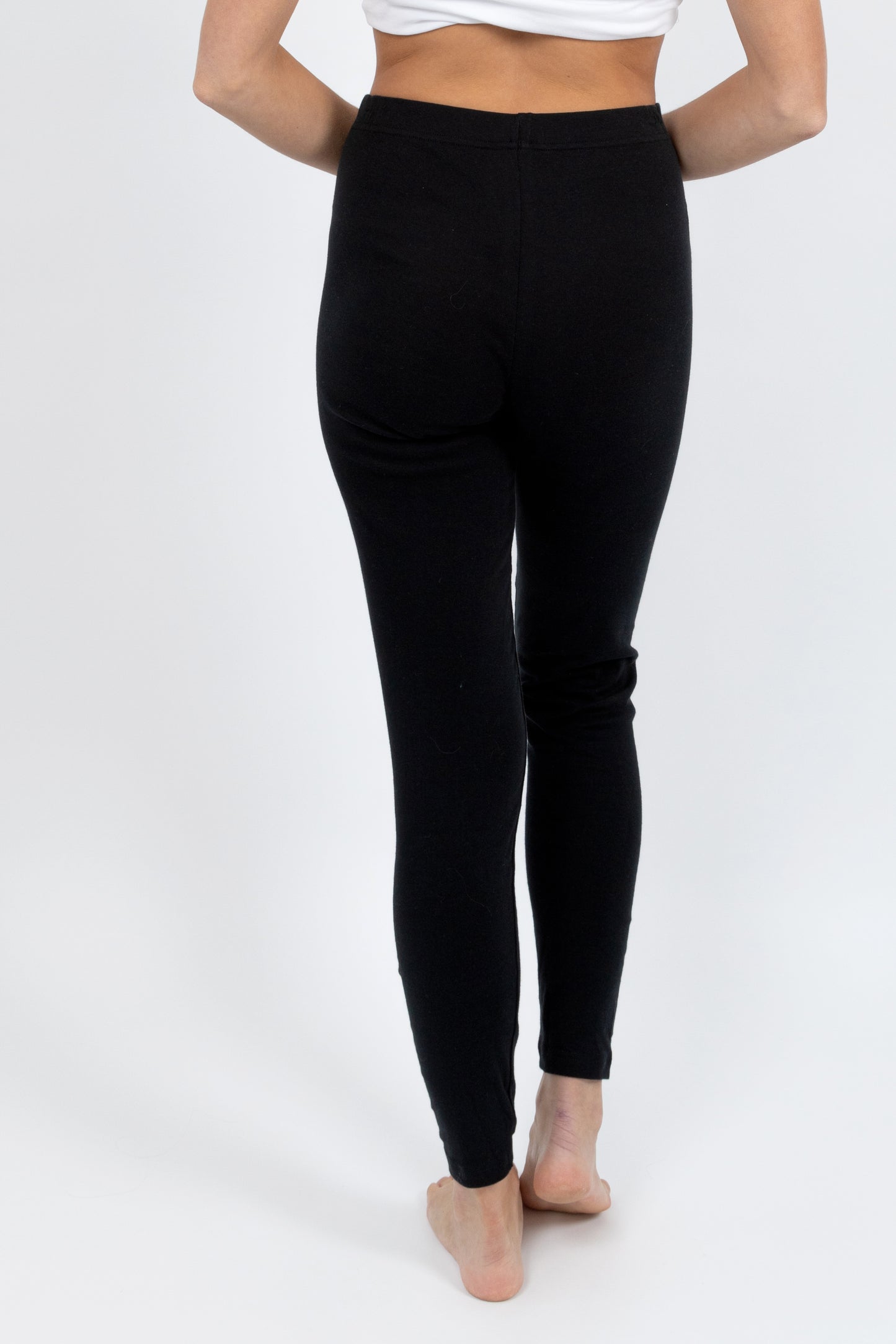 Soft Organic Cotton Leggings - Black