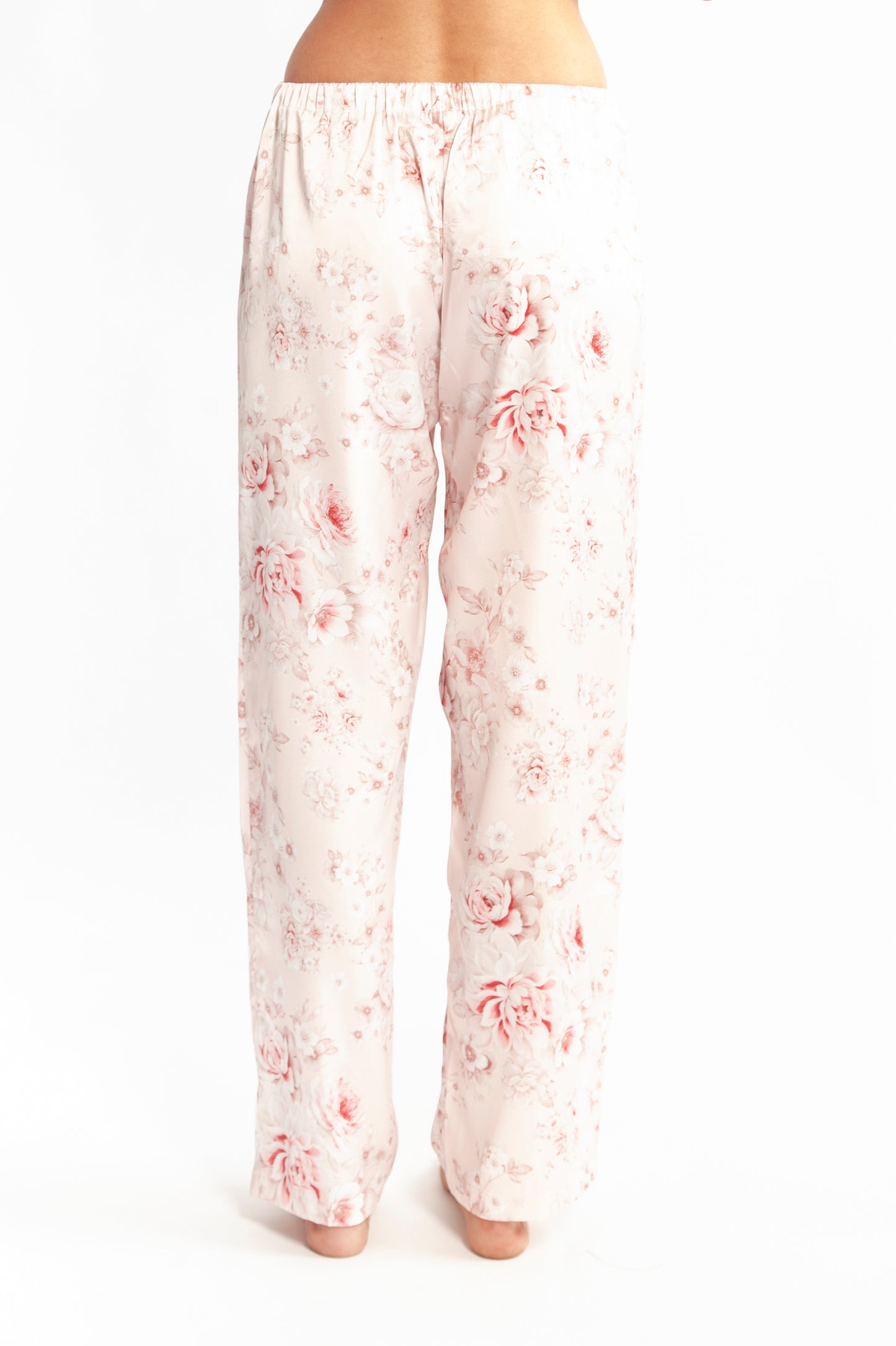 Morning Honey Cute Satin Sleep Pant - Bouquet