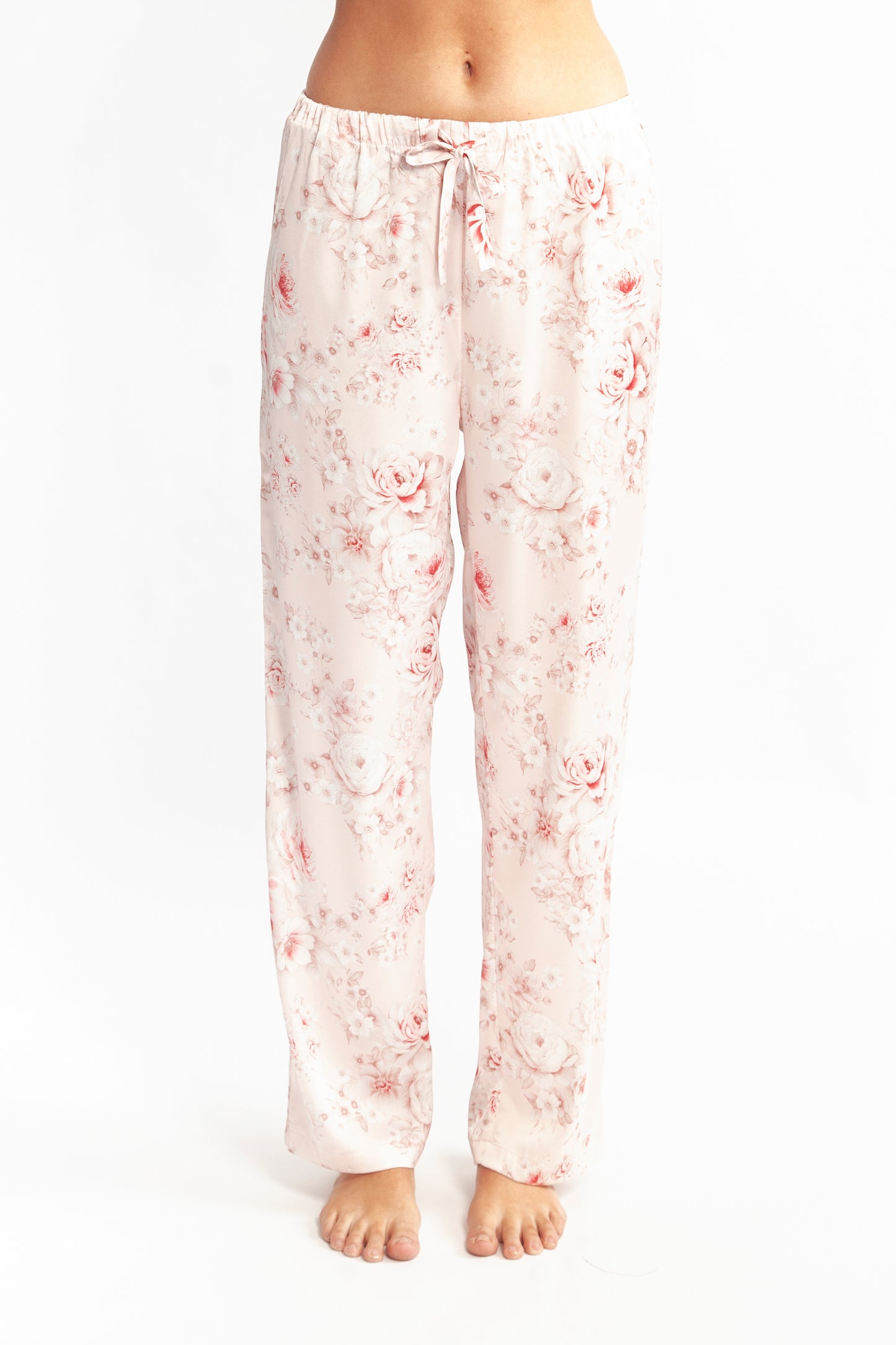 Morning Honey Cute Satin Sleep Pant - Bouquet