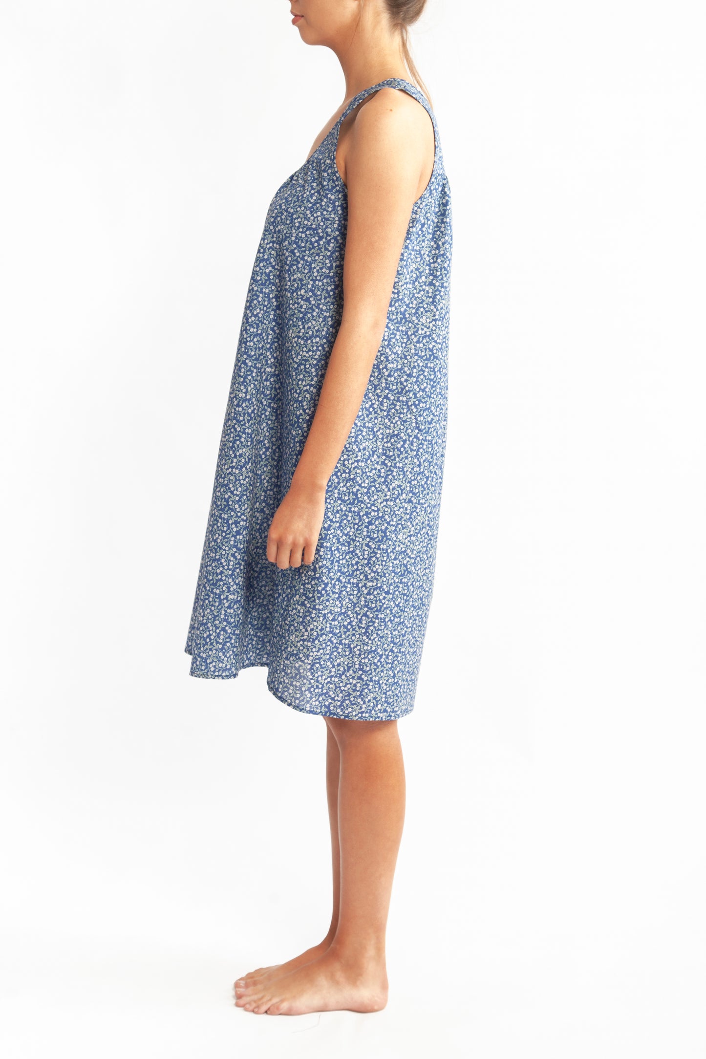 Morning Honey Cotton Voile Nightdress - Midnight Print