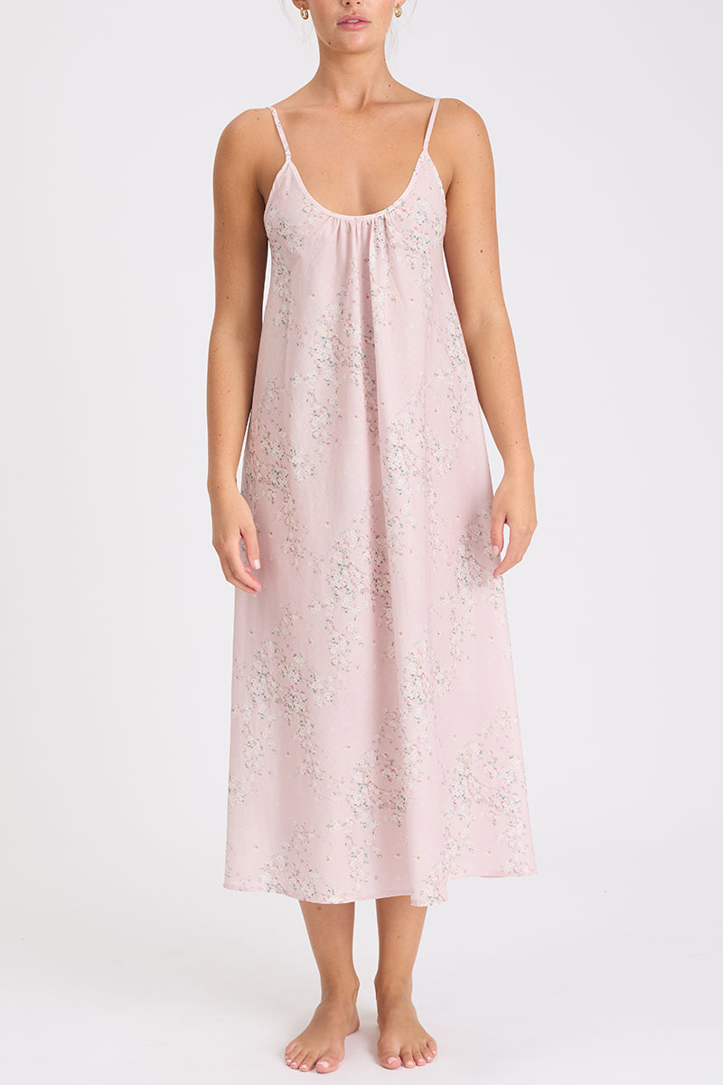 Morning Honey Cotton Voile Robe - Tiny Blossom