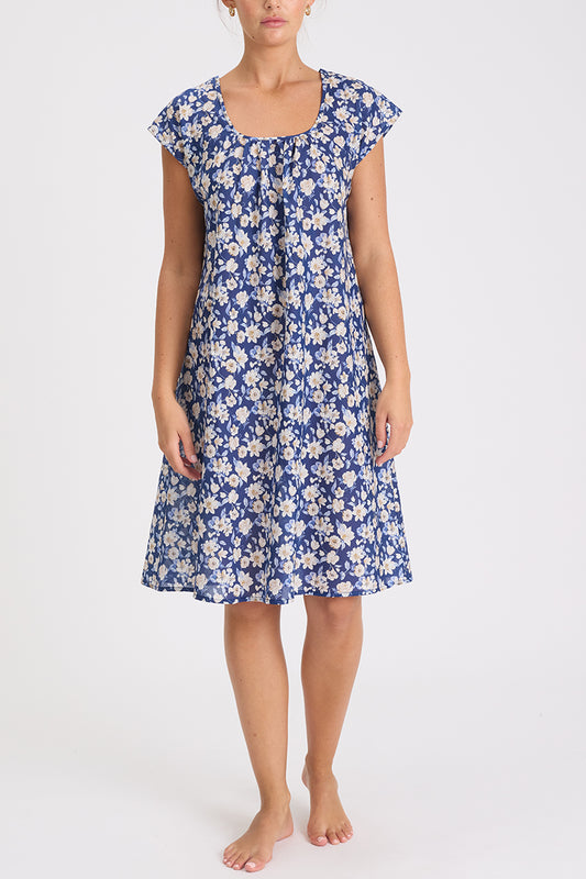 Morning Honey Cotton Cap Sleeve Nightdress - Paper Daisy