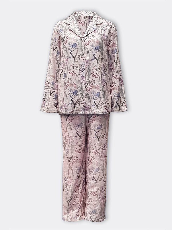 Morning Honey Brushed Cotton PJ Set - Winter Bloom
