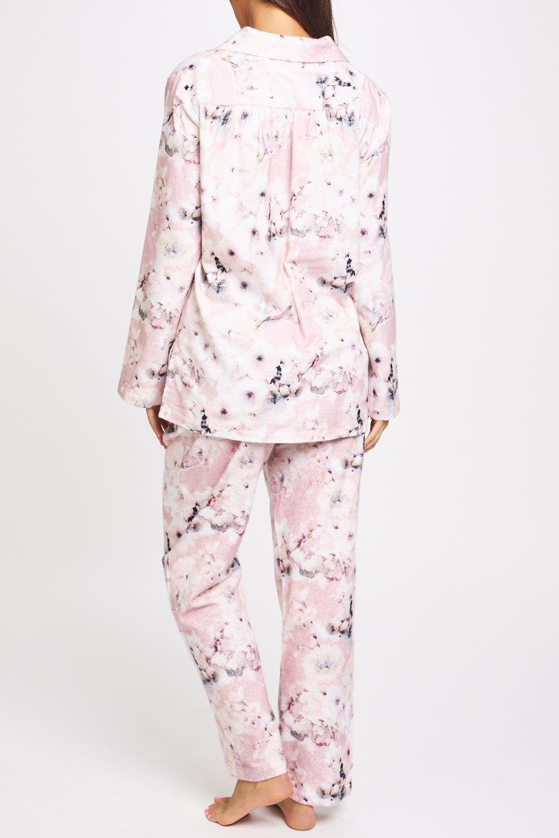 Morning Honey Satin PJ Set Cherry Blossom