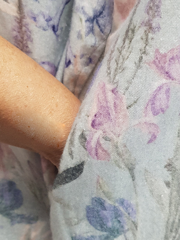 Morning Honey Brushed Nightie - Winter Bloom Blue