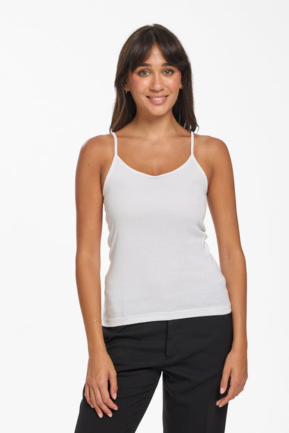 Soft Australian Cotton Camisole - White