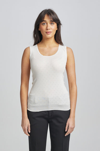 Traditional Thermal RTR Side Seamfree Vest - Ivory
