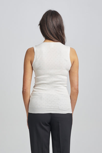 Traditional Thermal RTR Side Seamfree Vest - Ivory