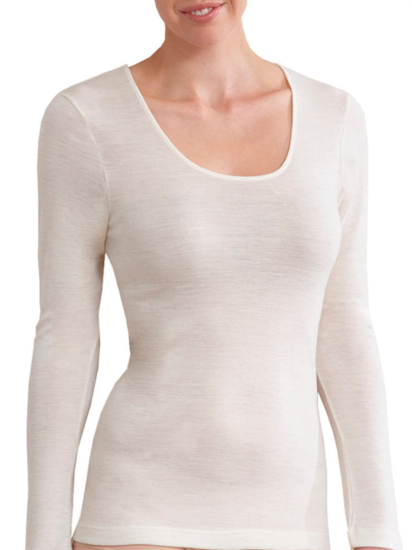 Pure Merino Wool 200gsm Long Sleeve  - Ivory