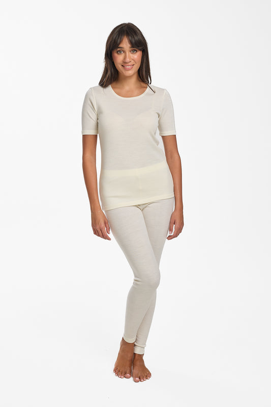 Pure Merino Wool 240gsm Short Sleeve Ivory