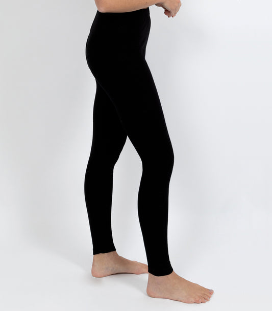 Soft Australian Cotton Leggings - Black