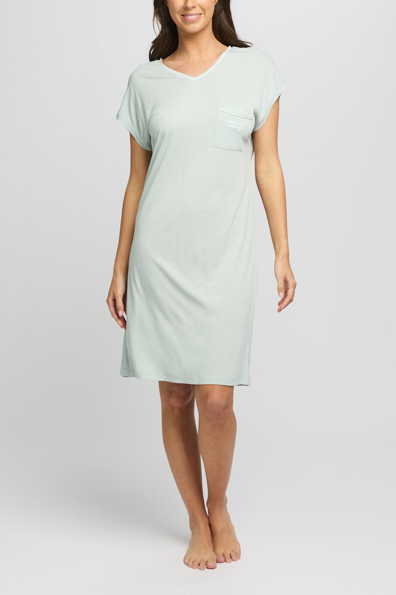 Morning Honey T-Shirt Nightie - Mint