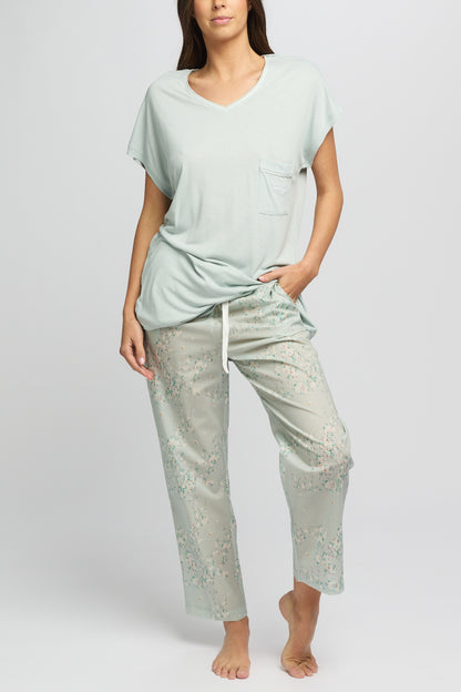 Viscose Jersey Cap Sleeve T-Shirt - Mint