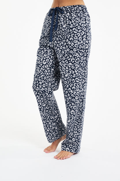 Morning Honey Brushed Cotton PJ Pant - Navy Animal