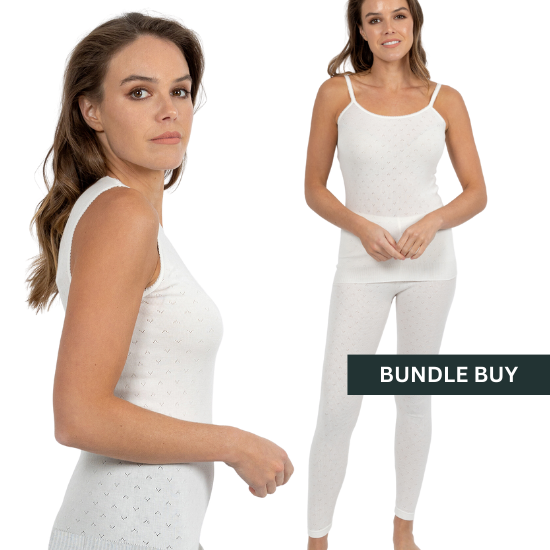 Traditional Thermal RTR Side Seam Free Cami - Ivory – Baselayers