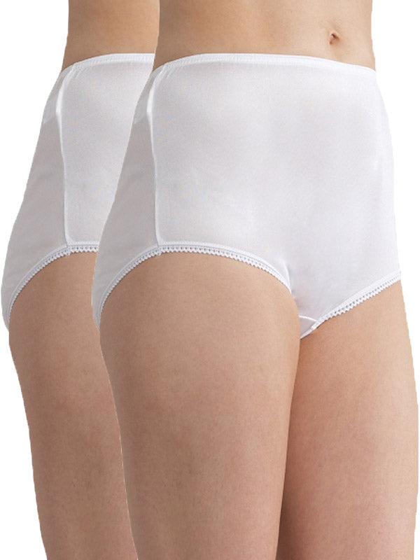 Nylon Full Brief, 2 Pair Pack Skintone J4202