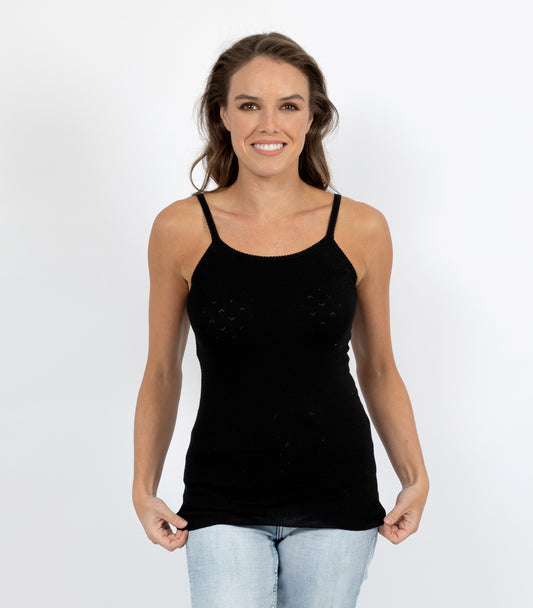 Traditional Thermal RTR Side Seam Free Cami - Black