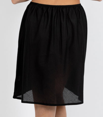 Cotton Voile Half Slip - Black