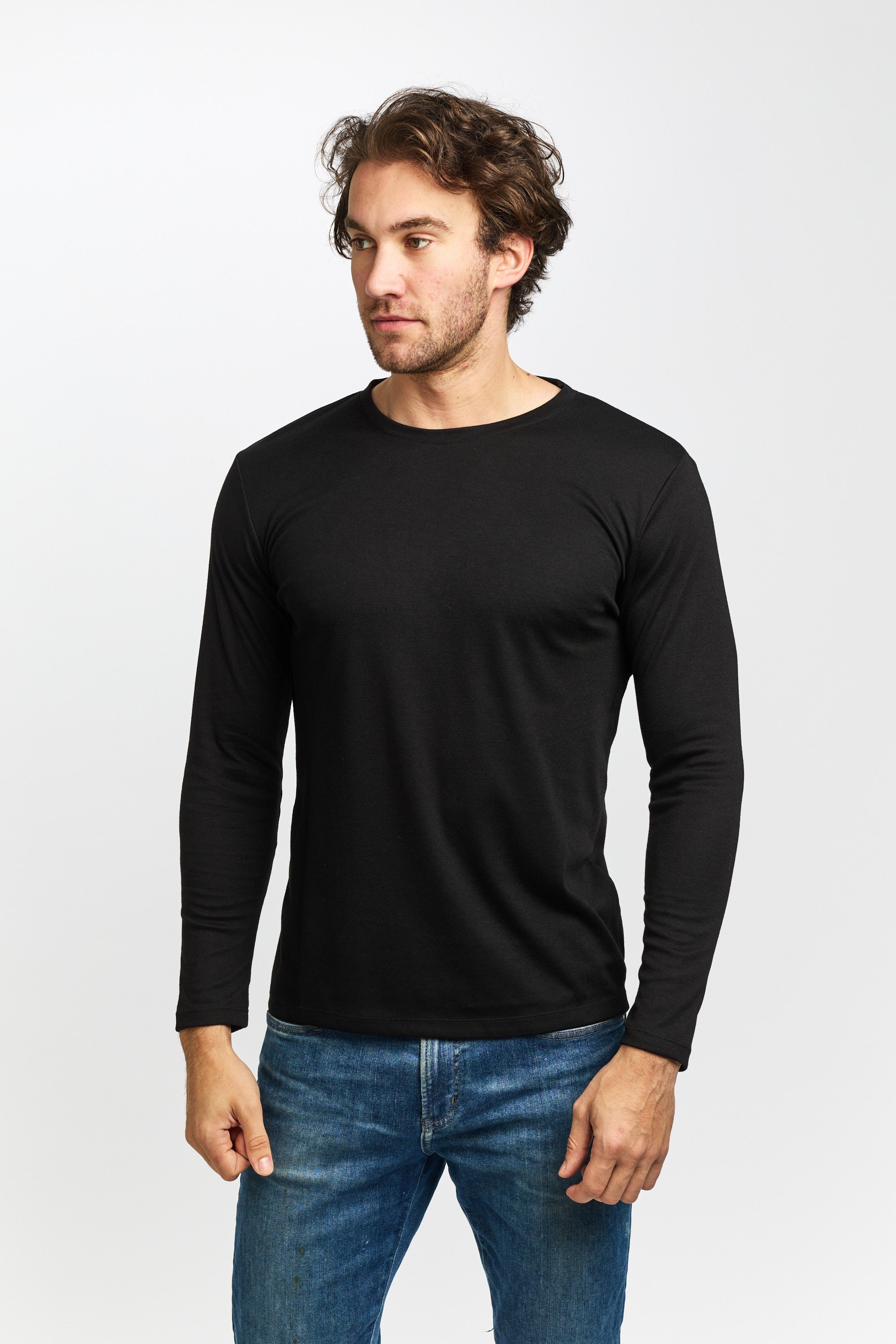 Mens Interlock Thermal Long Sleeve - Black – Baselayers