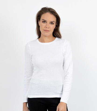 Soft Australian Cotton Long Sleeve - White