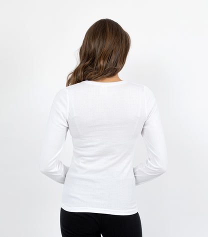 Soft Australian Cotton Long Sleeve - White