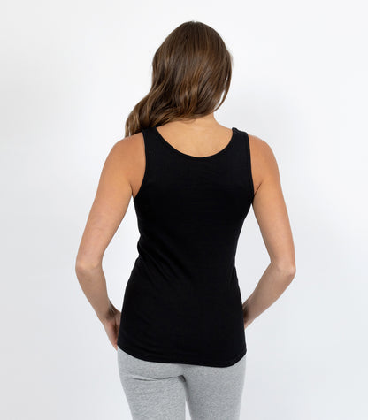 Soft Australian Cotton Vest - Black