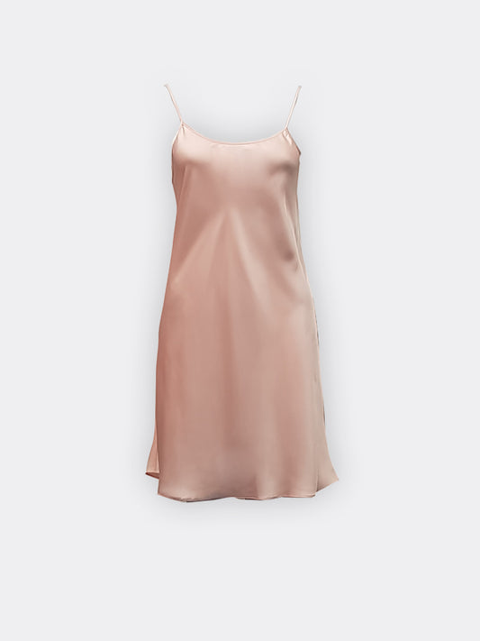 Morning Honey Satin Chemise Blush