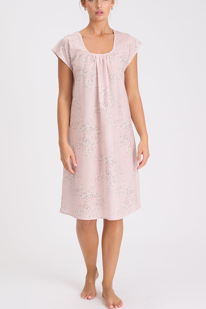 Morning Honey Cotton Voile Robe - Tiny Blossom